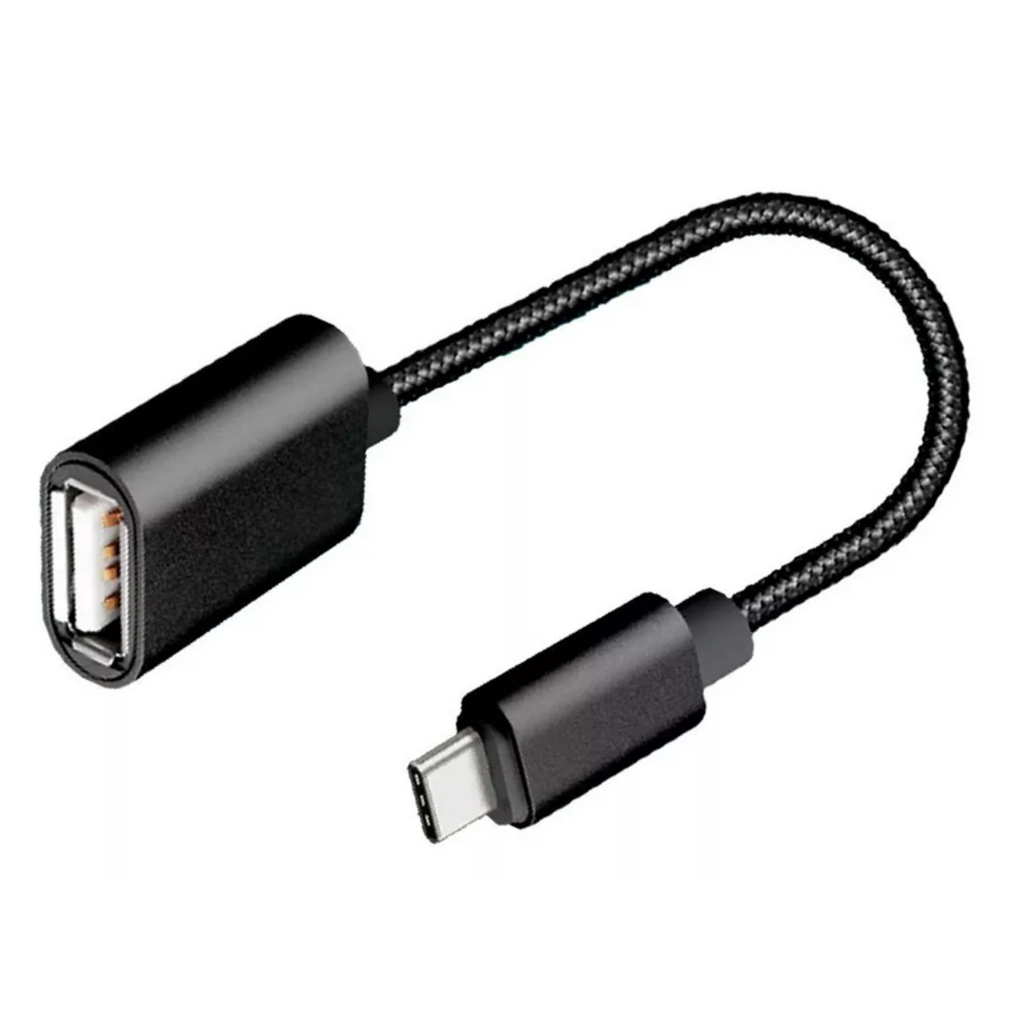 Tomasstore - Cable Otg Tipo C De Metal 15 Cm Para Pendrive Mouse Teclado