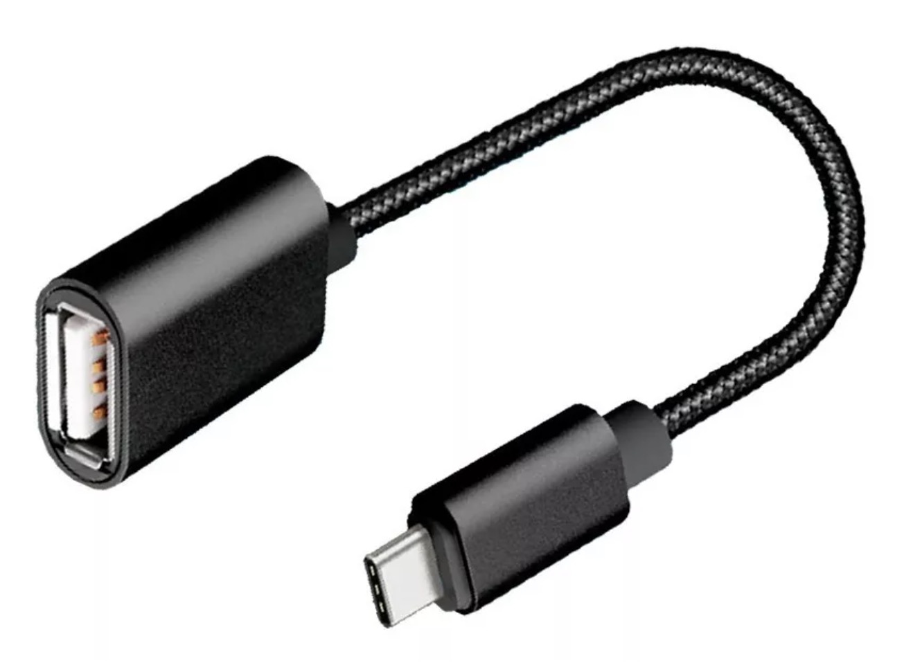 Tomasstore - Cable Otg Tipo C De Metal 15 Cm Para Pendrive Mouse Teclado