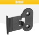 thumbnail image 5 of Tapa de cierre del reposabrazos de la consola central 55037537AA para Jeep Cherokee 1997-2001 Plástico Negro, 5 of 6