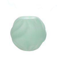 Homeessentials - Florero Pecera De Vidrio Verde Menta 18 Cm