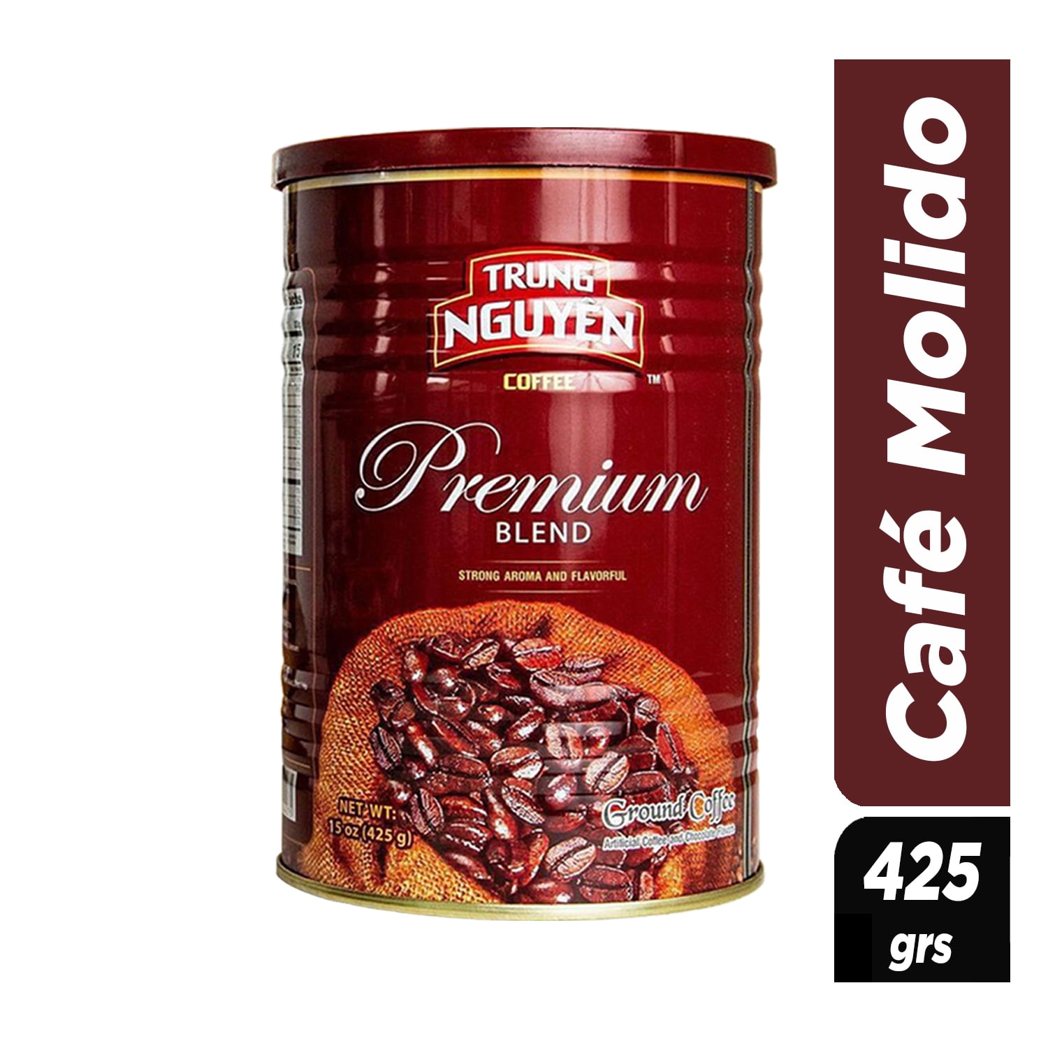 Café Molido Con Cacao Premium Blend Lata 425g Trung Nguyen