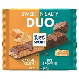 Chocolate Duo Caramelo Brownie Ritter Sport 218 Gr