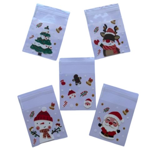 Genérico - Bolsas Navidad A 7X7+2Cm Autoadhesivas 100 Un