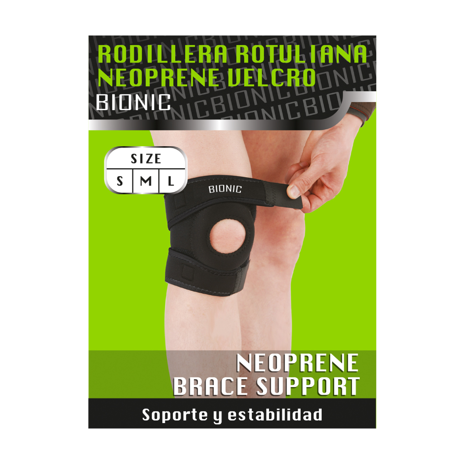 Rodillera Bionic Rotuliananeo Larga Velcro Ng Uni