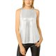 thumbnail image 5 of INSPIRE CHIC Estilo Camiseta Holográfica Brillante de Halloween para Mujer Fiesta Disco Top de Tirantes Metálico para Mujer XL Plata Ligera, 5 of 8