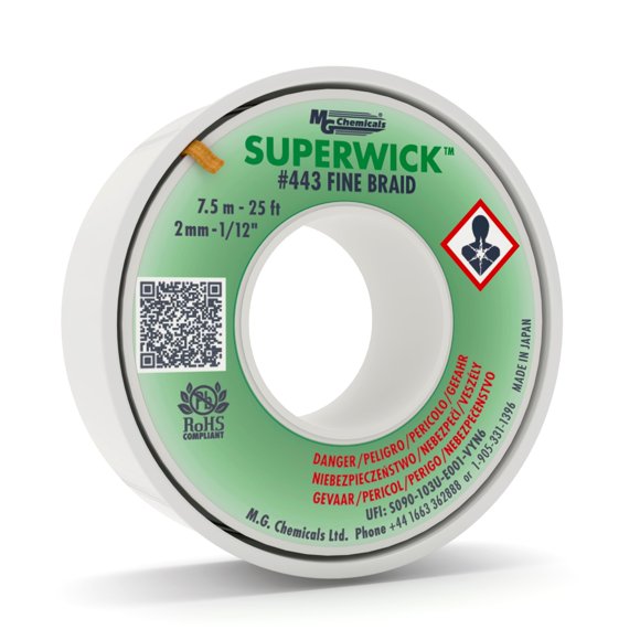 Trenza desoldadora MG Chemicals 443 #3 Fine Braid Super Wick
