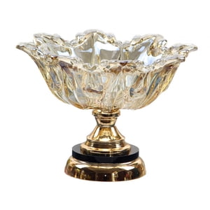 Magideal - Centro De Mesa De Frutero Con Patas, Cuencos En Relieve De Vidrio Para Encimera De Cocina, Multiusos Para Sala De Estar, Mesa De Centro, Restaurantes , Flor