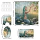 thumbnail image 3 of 4pcs Mermaid Bathroom Set - Waterproof Shower Curtain with 12 Hooks, Non-Slip Rug, Toilet Lid Cover Pad, and Toilet U-Shape Mat - Decorate Your Bathroom with Style and Comfort, 3 of 4