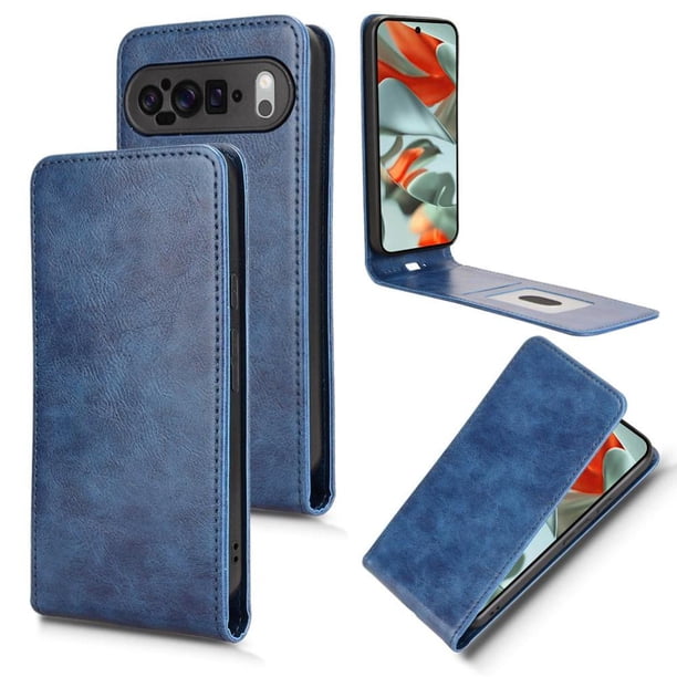 Funda tipo folio para Google Pixel 9 Pro XL con soporte magnético y protección para la cámara Azul