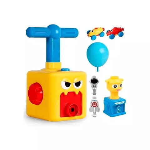 Genérico - Juguete Juego Bombin Lanzador Con 12 Globos Cohetes Y Auto Amarillo