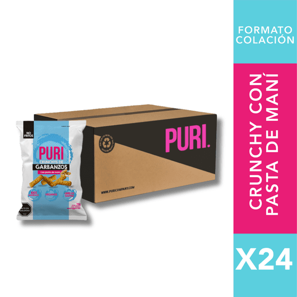 Pack Colaciones Puri Crunchy Maní 25gr. / Caja 24 un