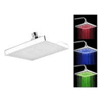 Genérico - Cabezal Ducha Regadera Cuadrada Luz Led Rgb