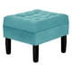 thumbnail image 2 of Pouf Wood 1c Felpa 00 Turquesa, 2 of 4