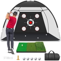 Golf Net Zensouds De 10 X 7 Pies Con Tapete De Práctica Para Entrenamiento En El Patio Trasero