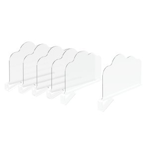 Magideal - 6 Divisores De Armario Transparentes, Organizadores Verticales Para Bolsos, Estanterías Para Dormitorio, Bolsos, Ropa, Armario, Separadores Ajustables