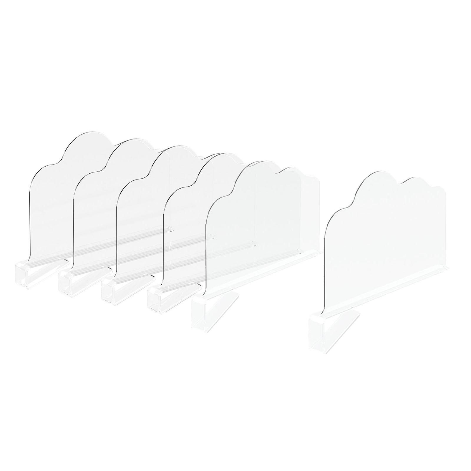 Magideal - 6 Divisores De Armario Transparentes, Organizadores Verticales Para Bolsos, Estanterías Para Dormitorio, Bolsos, Ropa, Armario, Separadores Ajustables