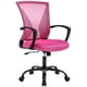 thumbnail image 1 of Silla de oficina BestOffice rosa de malla ergonómica para adultos, 1 of 9