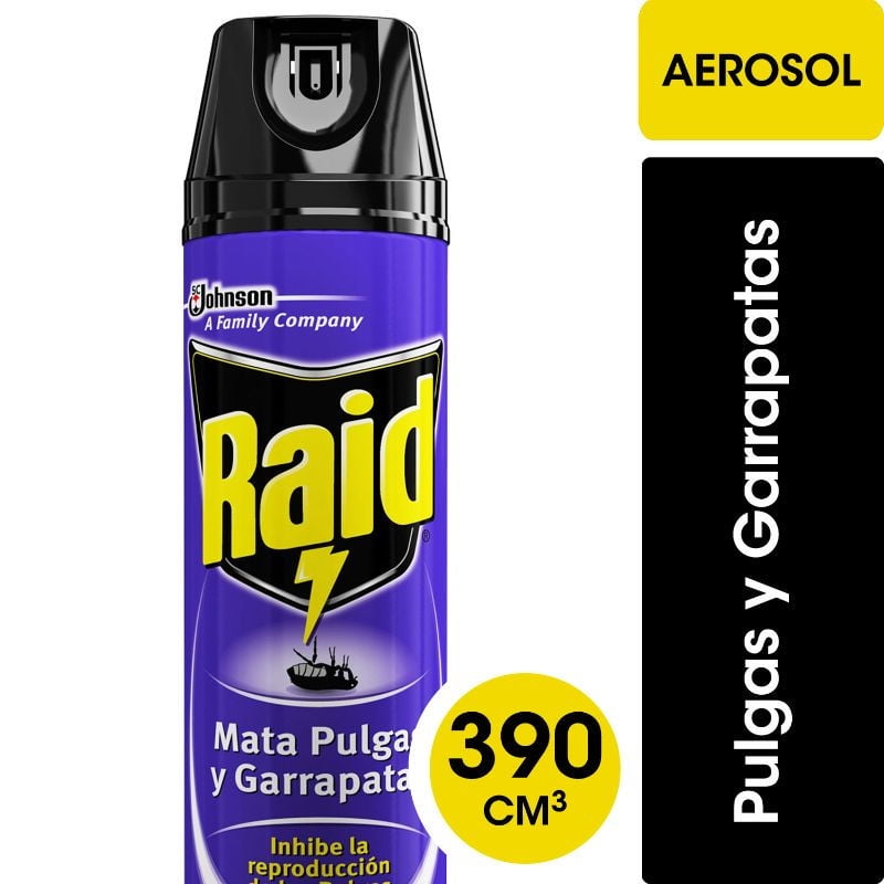 Raid - Insecticida Mata Pulgas Y Garrapatas Aerosol