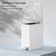 thumbnail image 2 of Papelera EKO Slim 6L de Acero Inoxidable con Pedal Blanca, 2 of 8