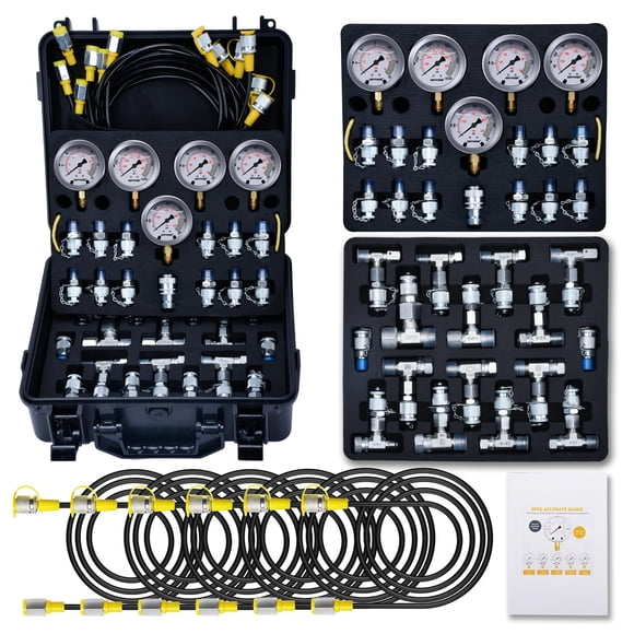 Kit de Prueba Hidráulica GRYVOZE para Excavadora y Cargadora