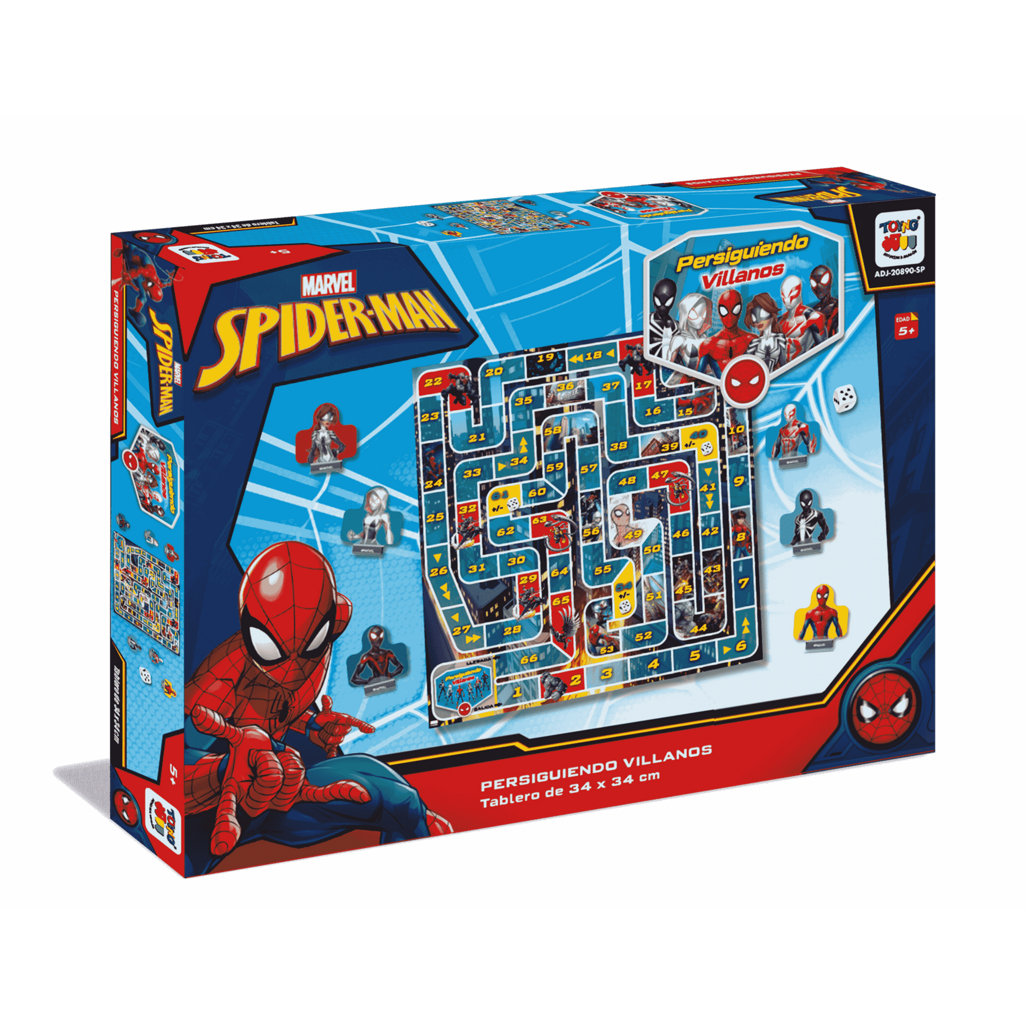 Toyng - Juego De Mesa Persiguiendo Villanos - Spiderman