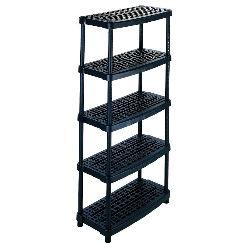 Tododescuento - Estanteria Plastica 5 Niveles Negro