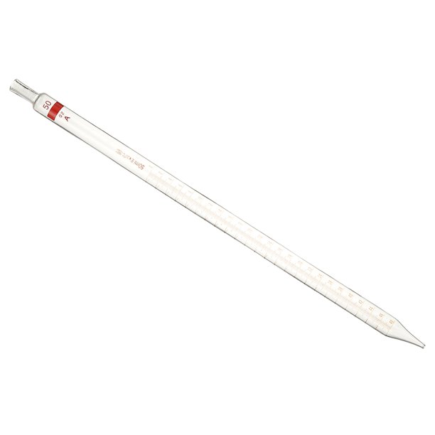 Uxcell Pipetas Graduadas 4 Piezas 50ml Reutilizables de Vidrio de Borosilicato para Transferir Líquidos para Laboratorio Transparente