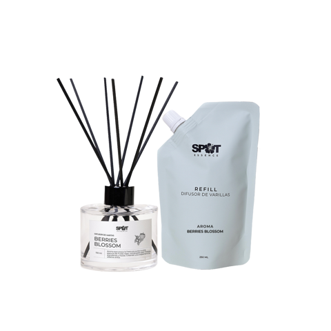 Pack Difusor De Varillas + Refill 250Ml Berries Blossom Spot Essence