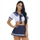 thumbnail image 5 of Disfraz Uniforme Escolar Japonesa Azul Lenceria Sexy Mujer, 5 of 6