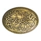 thumbnail image 1 of Nórdico Medieval Vikingo Escudo Símbolo Broche óvalo Mantón Suéter Pin Oro, 1 of 5
