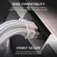 thumbnail image 4 of Cable PCIe 5.1 Corsair 600W 12V-2x6 Blanco ThermalProtect, 4 of 5