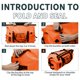 thumbnail image 5 of Bolso de viaje impermeable Lanedo 80L resistente color naranja, 5 of 7