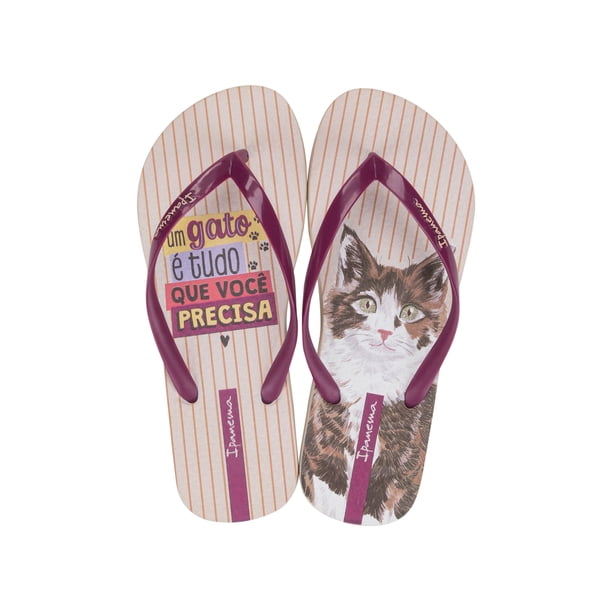 Sandalia Mujer Beige/Morado Love Pets Ipanema