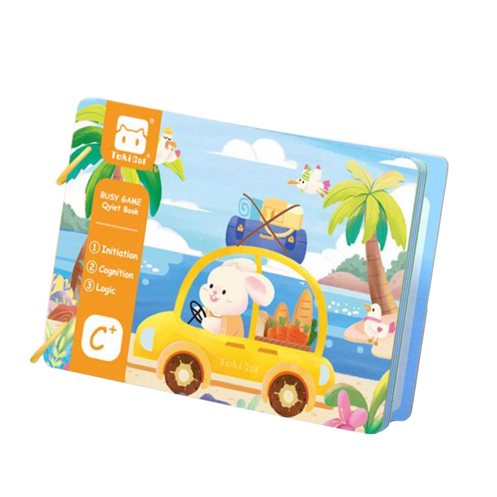 Magideal - Libro De Juguetes Educativos Para Rasgar Y Pegar, Actividades De Aprendizaje, Juego De Rol, Libro De Pegatinas Conejito