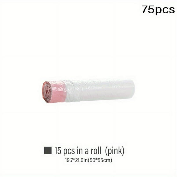 75pcs Trash Garbage Bags, Strong Thin Material Disposable Kitchen Garbage Bags, Durable Plastic Trash Bags For Office Home Bedroom Garden Waste Bin