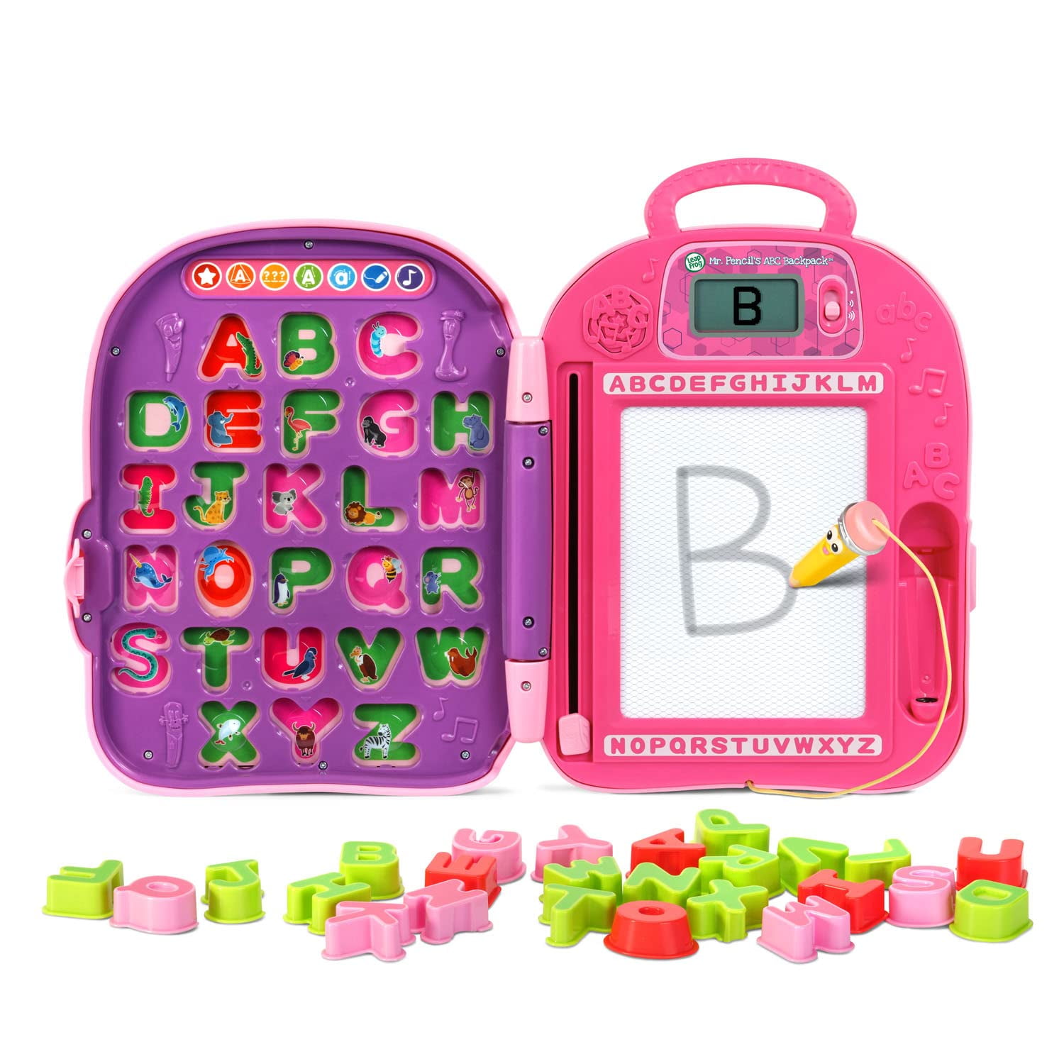 Mochila Leapfrog Mr. Pencil's Abc Pink Para Niños Mayores De 3 Años