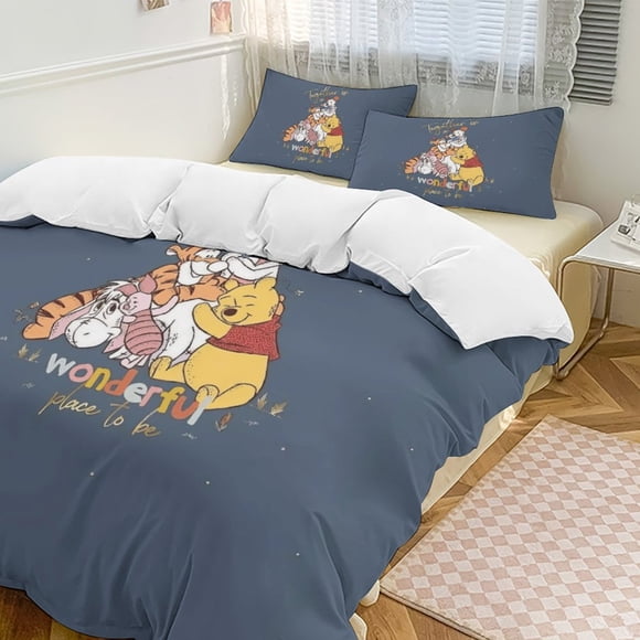 Together Is A Wondeful Winnie The Pooh Comforter Set Soft 3 Pcs Twin Bedding Sets Thicken