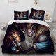 thumbnail image 1 of Princess and Beast Cartoon Duvet Cover Set 100% Microfiber Bedding Set Skin-Friendly 3 Piece Comforter Cover Set for a Comfortable Sleep, 1 of 5