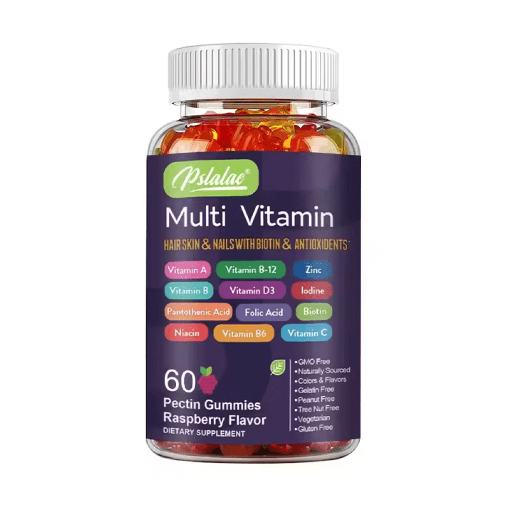 Pslalae Biotina Gomitas Vitaminas Cabello Piel Uñas 60 Unid