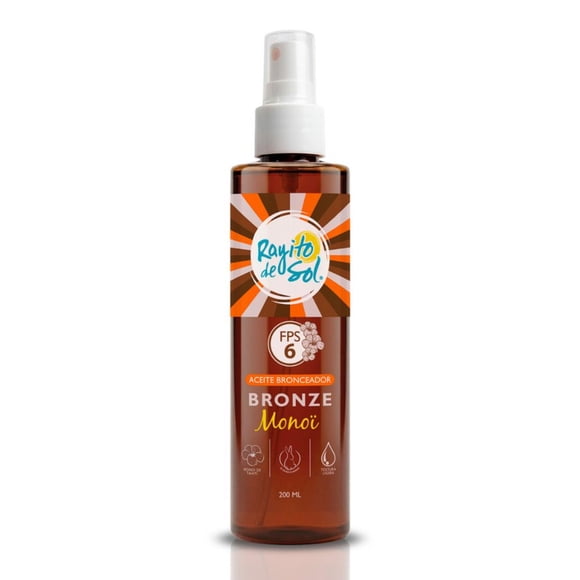 Aceite autobronceante Rayito de sol monoi fps6, 200 ml