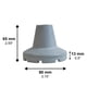 thumbnail image 4 of Muletas KMINA Heavy Duty de 7/8 pulgadas (2 unidades), goma gris, 4 of 7