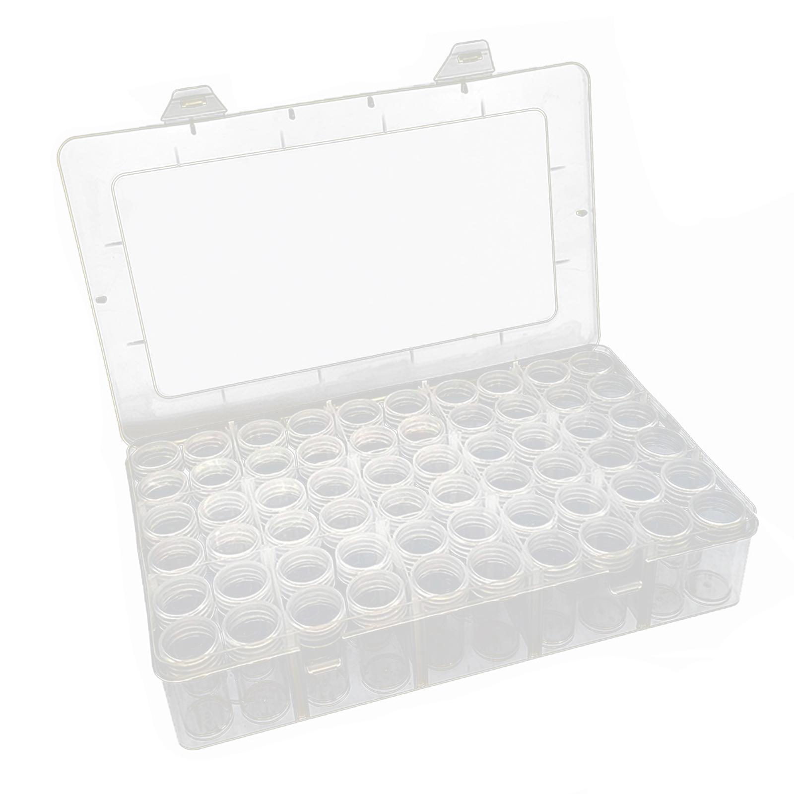 Bothyi - Organizador De Cuentas, Contenedores De Almacenamiento De Cuentas Con Tapas Para Decoración De Uñas, Joyas, 60 Botellas Redondas