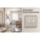 thumbnail image 4 of Placa de pared Henne Bery doble palanca níquel satinado, 4 of 7