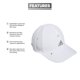 thumbnail image 2 of Gorra adidas Superlite reflectante blanco/plateado para mujer, 2 of 9