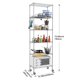 thumbnail image 2 of Shelf Homdox, 6 niveles, 54 x 29 x 183 cm, alambre con ganchos para ruedas, 2 of 9