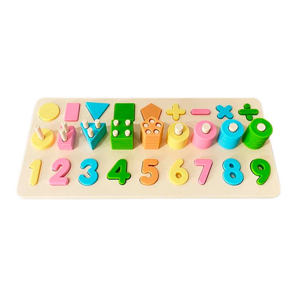 Genérico - Bloques De Geometría Y Letras Apilables Entrenamiento Infantil Multi Figura - A13 - Sr2505