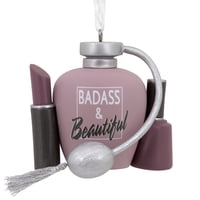 Adorno Navideño Hallmark Perfume Y Maquillaje Badass & Beautiful