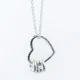 thumbnail image 5 of Collar Corazón Entre Corazones, Plata925, Regalo Mujer Plateado, 5 of 6