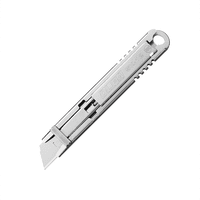 Olfa - Cuchillo De Seguridad Auto-Retractil De Acero Inoxidable Sk-12