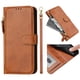 thumbnail image 1 of Funda tipo cartera para Realme Narzo N55 con bolsillo con cremallera, tarjetero, soporte, correa para la muñeca y tapa de cuero marrón, 1 of 5